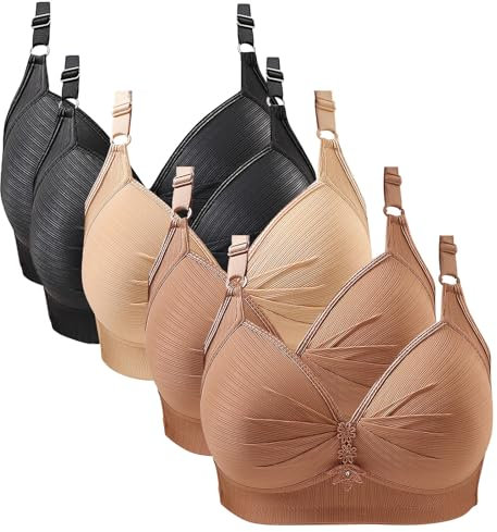 BH Minimierer für Damen, Spitze, Push-Up, Bustier, einfarbig, rückenfrei, verstellbar, Dessous, reine Farben, BHS Basis, gepolstert, ohne Bügel, bronze, Medium