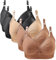 BH Minimierer für Damen, Spitze, Push-Up, Bustier, einfarbig, rückenfrei, verstellbar, Dessous, reine Farben, BHS Basis, gepolstert, ohne Bügel, bronze, Medium