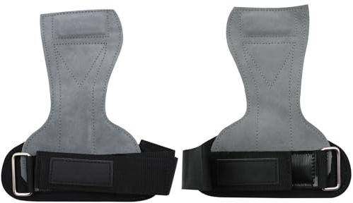 POFET 1Pair Wrist Straps for Weightlifting, Workout Wrist Wraps with Dual-Layer Oxford Leather Gym Lifting Straps for Deadlift and Weight Powerlifting