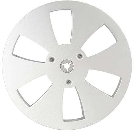 BONKZEBU 1/4-Zoll x 7-Zoll Movie Reel Leerbandspule aus Aluminiumlegierung, 6-Loch Offenspule für Tonbandgeräte