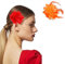 scalingscal 2 Pièces,Années 1920 Fascinateur Plumes Pour Femmes,Fleur Clips Chapeau Épingle,Barrette Cheveux Fleur De Plumes Orange,Pour Carnaval Cocktail Mariage Party Noël Décoration