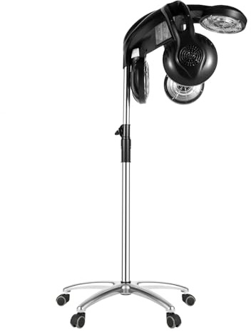 Bonnet de séchage 1200 W - Plusieurs fonctions - Sèche-cheveux - Écran LCD - Hauteur réglable - Avec base stable - Trous de dissipation de la chaleur - Sèche-cheveux professionnel debout