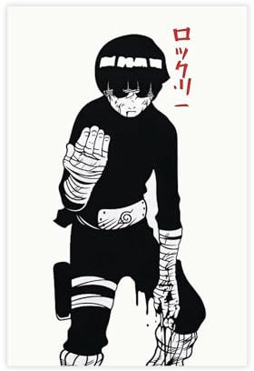 RUADK Anime Rock Lee Leinwand-Poster, Wandkunstdruck, Bild, Gemälde, 40 x 60 cm