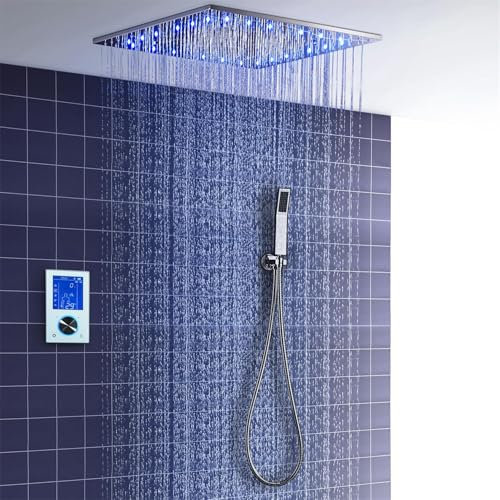 Robinet De Douche Numérique Pour Salle De Bain, Robinet De Douche Numérique, Thermostat à écran Tactile LED 3 Voies, Pour Salle De Bain Familiale,Showerset