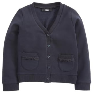 NEXT Mädchen Standard Jersey-Strickjacke mit gerüschten Taschen