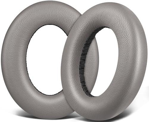 SOULWIT Lambskin Earpads Replacement for Sennheiser Momentum 4 Over/Around Ear Wireless Headphones, Ear Pads Cushions with High-Density Noise Cancelling Foam - Grey