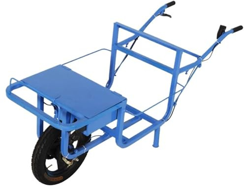 Generico Carriola elettrica agricola Spinta a Mano, Trasporto di frutteti con carretto Compatto con Batteria al Litio da 24 V(Black,Lithium Battery)