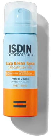 ISDIN Scalp & Hair Spray SPF 50 (50 ml) | Unsichtbarer Sonnenlichtschutz für Haare und Kopfhaut | Schützt vor Alterung und blauem Licht | Wet Skin Technologie | ohne Mineralöle
