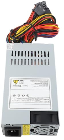 Cuifati Fuente de Alimentación de 270 W 60LE 1U Flex ATX PSU para Servidor NAS ITX Suministros de Computadora de Caja Pequeña con Disipación de Calor de Turbina y Placa Base de 20+4 Pines
