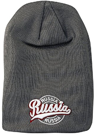 Legran Strick-Mütze Russland Russia HELL-GRAU