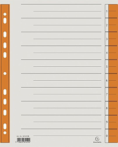 Exacompta 381459B Trennblätter mit Perforation orange