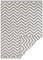 NORTHRUGS In- und Outdoor Teppich Palma 120x170cm - Wendeteppich Wetterfest Modernes Design Zick-Zack Muster Läufer für Balkon Terrasse Garten Wintergarten Wohnzimmerteppich Wasserfest in Grau Creme