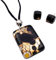 Bijoux en Verre de Murano, Pendentif et Boucles d'oreilles en Verre de Murano - Comprend Une boîte-Cadeau et Un Certificat