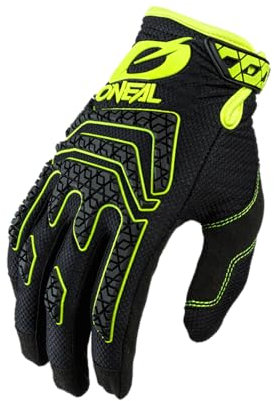 O'NEAL | Fahrrad- & Motocross-Handschuhe | MX MTB DH FR Downhill Freeride | Langlebige Materialien, Silikonprint für Grip | Sniper Elite Glove | Erwachsene | Schwarz Neon-Gelb | Größe S