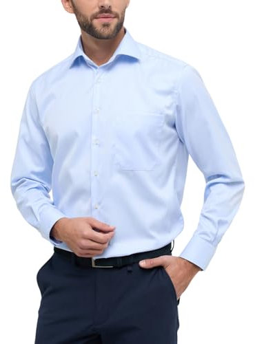 ETERNA Male Cover Shirt Comfort FIT 50_H_1/1, 1/1, hellblau