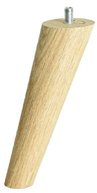 emoebelbeschlaege 4X Möbelfüße Holzfüße Eiche Sofafüße Schrank M8 Gewinde schräg oder gerade (Schräg [15 cm])
