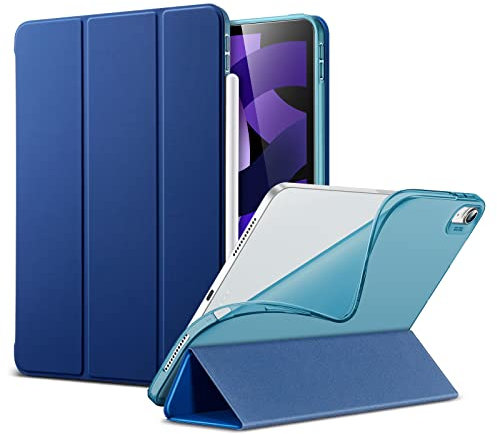 ESR Case for iPad Air 11 inch M3 (2025) / M2 (2024), iPad Air 5th/4th Generation (10.9 inch, 2022/2020), Trifold Stand, Auto Sleep/Wake, Supports Pencil 2 Charging, Flexible TPU Back Case, Blue