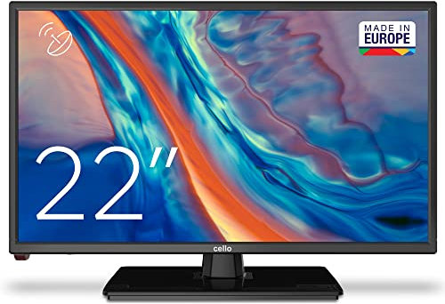 Cello C2220SDE 22 HD Ready LED Digital TV mit eingebautem DVBT2 S2 Triple Tuner, Schwarz