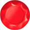 Zeus Party Piatti Piani Carta Plastificata Tinta Unita con Bordi Ondulati 25cm (Rosso)