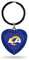 Rico Industries NFL Los Angeles Rams Schlüsselanhänger mit Strasssteinen, Herz