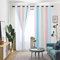 Vorhang Blickdicht Verdunkelungsvorhänge Sterne Gardinen Doppelschicht Sternenvorhänge mit Voile Vorhänge für Mädchen Schlafzimmer Wohnzimmer Kinderzimmer, 2 Stück (Regenbogen, B130 x H 215 cm)