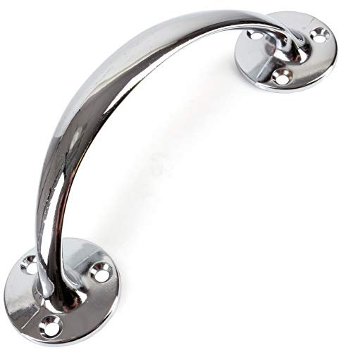 6 Polished Chrome Bow Handle 150mm Mirror Finish Silver Furniture Cabinet Door Pull