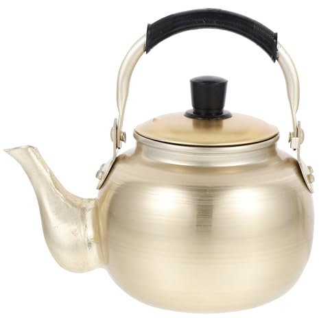 DOITOOL 2L Aluminium Tea Kettle, Korean Vintage Coffee Teapot, Water Pouring Kettle, Korean Traditional Rice Wine Kettle, Kitchen Water Serving Pot
