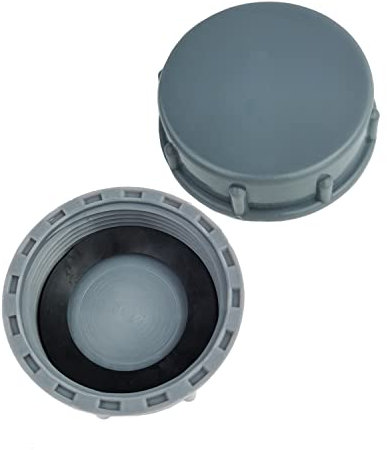Qrity 2 Piezas de Fregadero de Cocina, Tapa Ciega para Tubería de Desagüe, Rosca Hembra, Tapa de Tubería de 45 mm G1½ para Sellar Juntas y Extremos de Tuberías