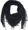 fashionchimp Damenschal mit Zier-Quasten und Muster-Mix Stickerei, Fransen-Schal, Dreieck-Tuch (Strick-Schwarz)