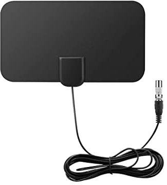 Fasizi Mini antena de TV digital para interiores, amplificador de señal de alcance de 50 millas, compatible con F-TV, HDTV 4K