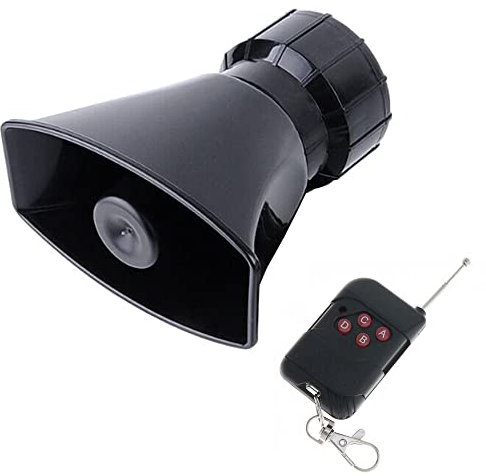MOCNT 12V 7 Ton Sound Hupen 100W 7 Töne Laute Autosirene Hupe 130db Lautsprecher Elektrische Hupe Autosirene Mikrofon PA Notfallsignal Hupe Warnung Alarm Fernbedienung