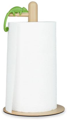 Balvi Support à essuie-Tout Chamy Designé avec Un caméléon Vert, sa Queue retient Le Papier Métal