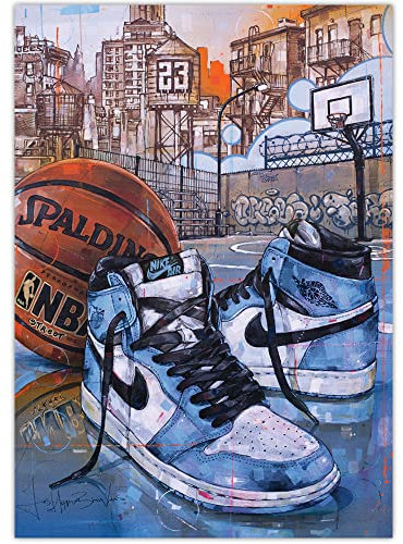 Air Jordan 1 basketball 'University blue' poster 42 x 29,7 cm, A3
