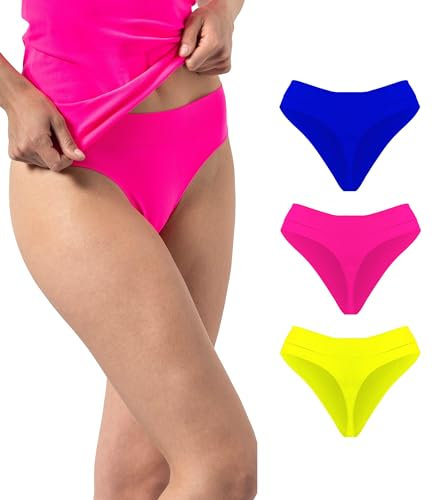 Risalti Slip Donna Perizoma Microfibra 3 Pz – Perizoma Donna Elasticizzati, Mutande Senza Cuciture ed Etichette, Slip Intimo Comodo e Traspirante più Morbido del Cotone – Made in Italy
