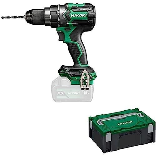 HiKOKI Akku Bohrschrauber DS18DC (18V, Li-Ion, Leerlaufdrehzahl 0-2000 u/min, Max. Festdrehmoment 140 Nm, Brushless, Reactive Force Control, im Transportkoffer, ohne Akku und Ladegerät)