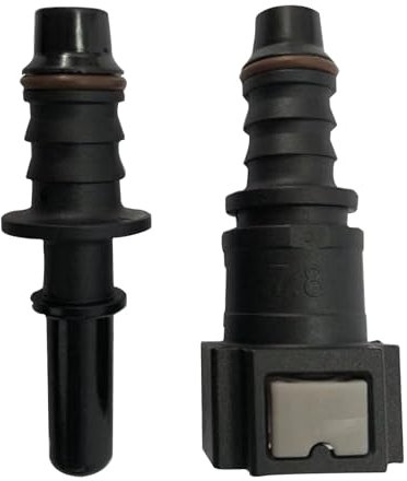 ANBOO 2PCS Connecteur de Tuyau de Carburant de Voiture, Droit Voiture Carburant Tuyau Rapide Libération Connecteur, Connecteur de Tuyau de Carburant Droit Femelle plastique, 7.89mm Connecteur ID8