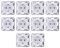 10 Stück Gira 418803 SCHUKO-Steckdose System 55 Reinweiß glänzend