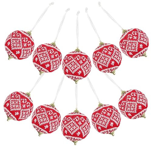 CHILDWEET 12st Festlicher Kugelball Christbaumschmuck Mini-ornamentkugeln Christbaumkugeln Kleine Weihnachtskugel Weihnachtskugeldekorationen Wollknäuel Zubehör Polyester