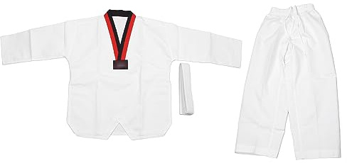 Taekwondo Dobok Dräkt Robust Bekväm Andas Taekwondo Träningsuniform för Barn Höjd 136~146cm