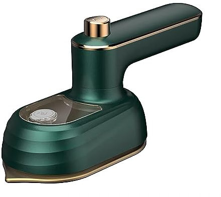 Mini Steam Iron - Portable Iron Machine 20s Fast Heat Up Ceramic Soleplat, 180° Rotatable Folding Micro Steamer Iron Support Dry and Wet Ironing for Home and Travel (Green)