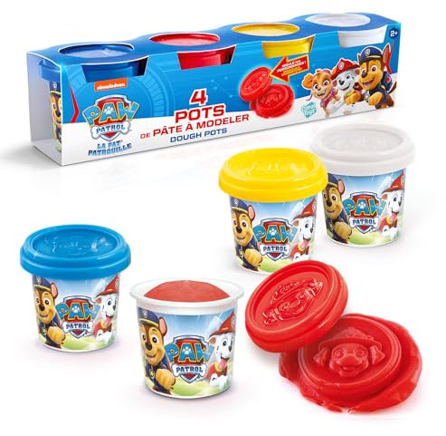 Canal Toys - Paw Patrol - Lot de 4 pots de pâte à modeler Pat’Patrouille - PPC 030
