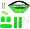 UQTUKO 80er 90er Jahre Outfit Damen, 80er Jahre Kostüm damen party kleidung Accessoires mit Neon Stirnband Armbänder Beinwärmer Bauchtasche Brille Ohrring für Mottoparty Fasching Karneval