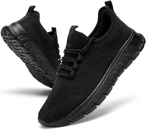 YRLTYO Turnschuhe Herren Schuhe Laufschuhe Sportschuhe Sneakers Wanderschuhe Leichte Slip On Männer Tennisschuhe Schwarz 46