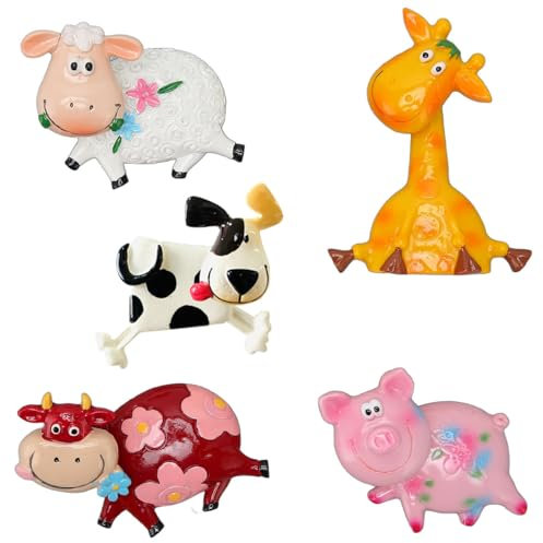 Hooleey Imanes de Nevera de Animales Fuerte Adsorción Lindo Adhesivo magnético Decorativo 3D para Nevera para Fotos Mensajes de Oficina