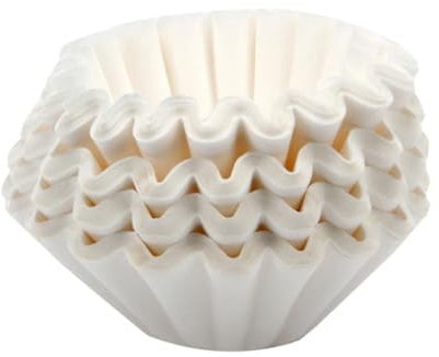 Zerodeko 500pcs Coffee Filter Paper American Style Basket Filters Odorless Side Design for Preventing Overflow for Commercial Coffee Machines