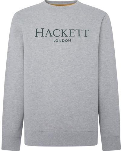 Hackett London Herren Heritage Crew Sweatshirt, Grau (Hellgrau), M