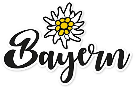 Aufkleber Bayern Edelweiss Autoaufkleber Camper Sticker Waschanlagenfest Wetterfest Wohnmobil Anhänger Motorrad