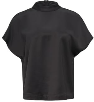 s.Oliver BLACK LABEL Damen 2154066 Satinbluse Kurzarm, 9999, 38