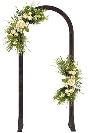 HSPLXYT Gartenlaube, Holzbogen, Hochzeitsbögen, rustikale Hochzeitsbögen, runde Kulissenständer, for Hochzeitszeremonie, Geburtstagsparty, Brautparty, Jahrestag