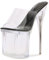20CM/7.87IN Frauen Sexy High Heels Stiletto wasserdichte Plateau Sandalen Hochzeitsparty High Heels Schuhe Pole Tänzerin Strandsandalen Größen 35-43,Schwarz,43 EU